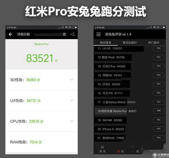 紅米pro和魅藍note3哪個好？紅米pro與魅藍note3哪個更值得買？