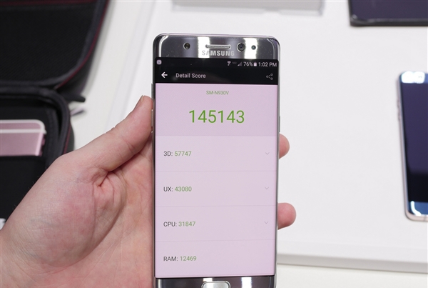 三星Note7跑分出爐：較S7再進(jìn)步6%
