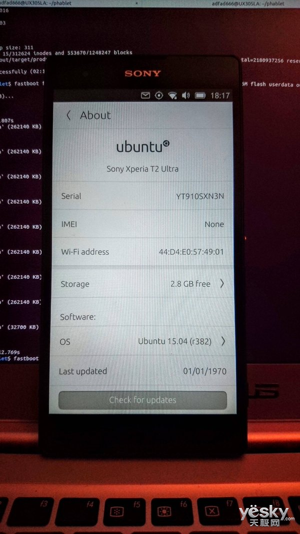 新版索尼T2 Ultra手機(jī)曝光 運(yùn)轉(zhuǎn)Ubuntu體系